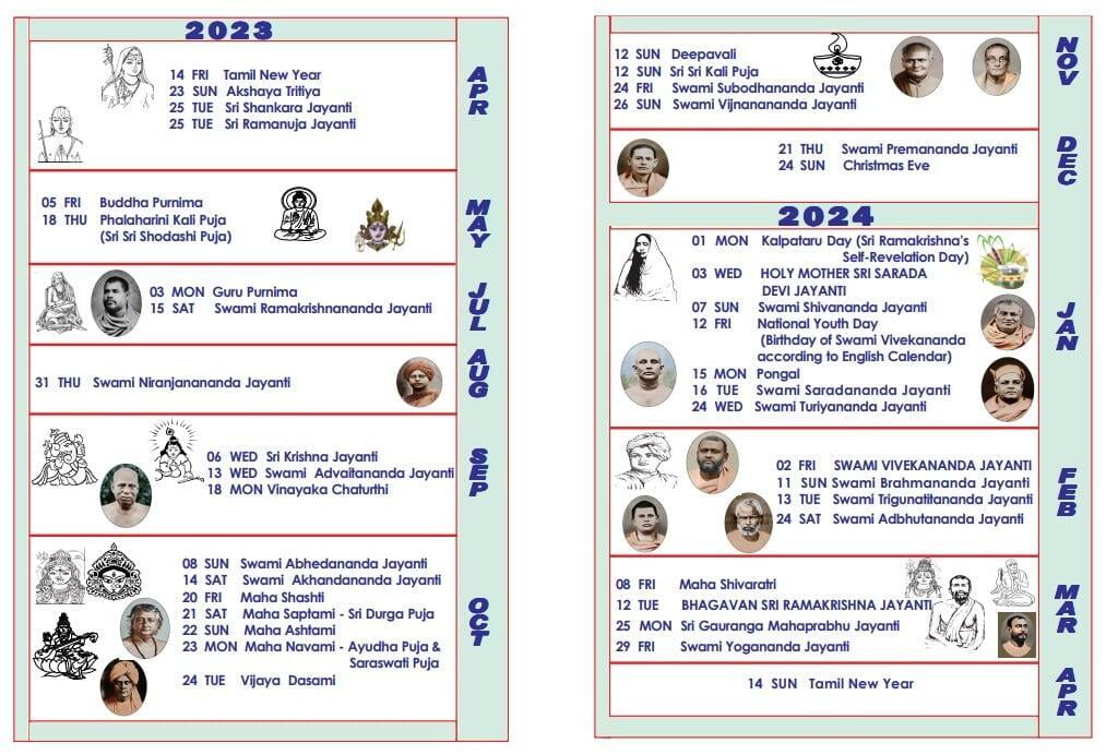 Calendar Events Ramakrishna Mission Ashrama